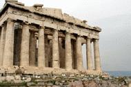 The Pantheon stands tall atop the Acropolis in Athens